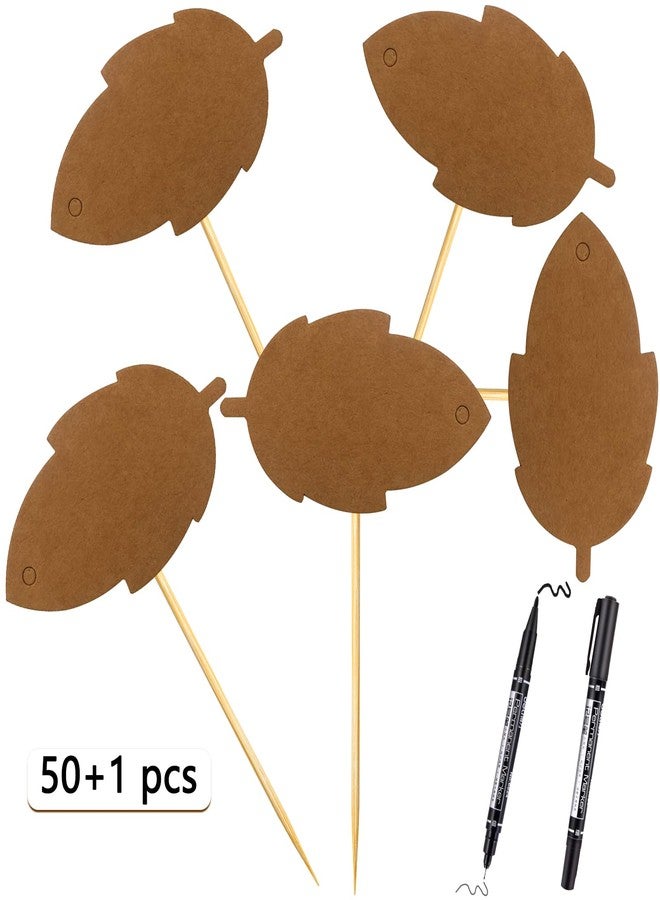 BLUETOP BLUE TOP 50 Pcs Cupcake Picks with Blank Toothpick Flags Cake Toppers Cheese Markers Buffet Labels for Wedding,Birthday Party,Dinner Decorations Supplies - Image 3